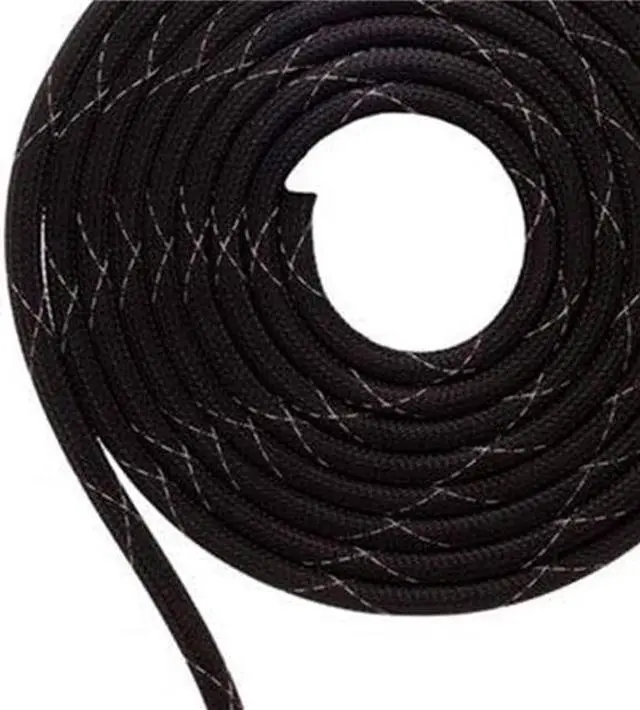 Alt view image 4 of 4 - 1/4" Flame Retardant PET Expandable Braided Flexible Cable Sleeve - 200 Feet - Black