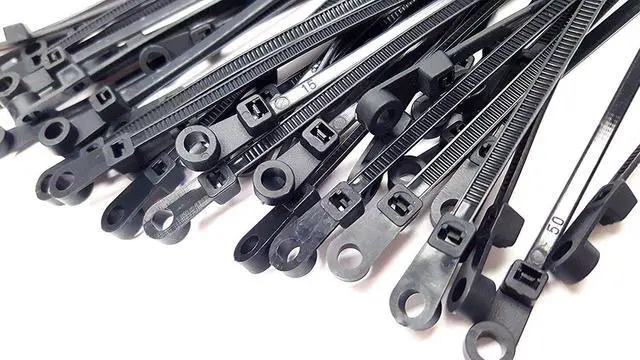 Main image of 8 Inch Mount Cable Ties 50 lbs Heavy Duty 100 Nylon Wrap Zip Ties