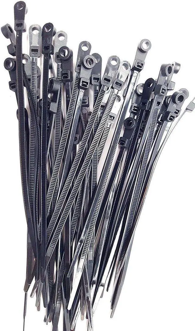 Alt view image 3 of 3 - 8 Inch Mount Cable Ties 50 lbs Heavy Duty 100 Nylon Wrap Zip Ties
