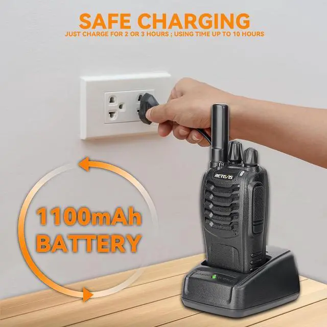 Alt view image 3 of 7 - Walkie Talkies for Adults Long Range, Rechargeable Two-Way Radios,with 6-Way Multi Unit Charger,Flashlight Handheld Business 2 Way Radios