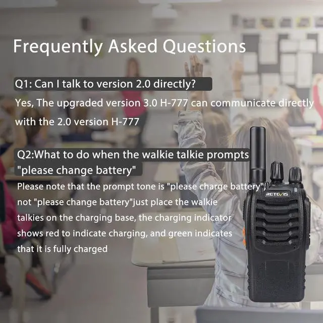 Alt view image 7 of 7 - Walkie Talkies for Adults Long Range, Rechargeable Two-Way Radios,with 6-Way Multi Unit Charger,Flashlight Handheld Business 2 Way Radios