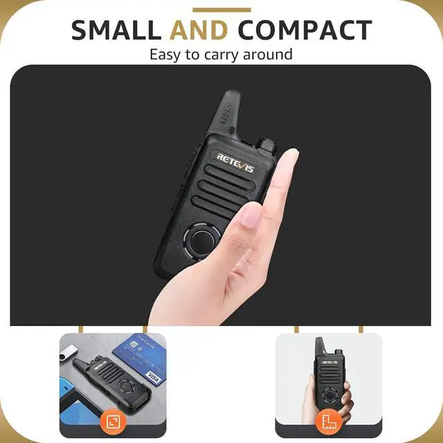 Alt view image 2 of 7 - 2 Way Radios Rechargeable,Long Range Walkie Talkies with Earpiece and Mic Set,Channel Display,Signal Prompt,Handsfree Portable Two-Way Radio(6 Pack) with 6 Way Multi Gang Charger