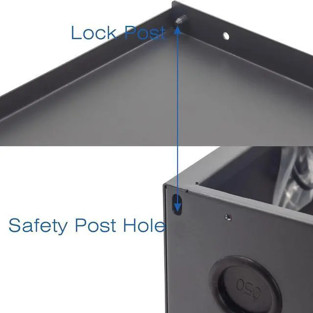 Alt view image 4 of 6 - 15 x 15 x 5 Inches DVR Lock Box, NVR Security Lockbox Enclosure Heavy Duty 16 Gauge with AC Fan, Great Electonics Lock Box For Home, Schools, Classrooms, And Any Public Place