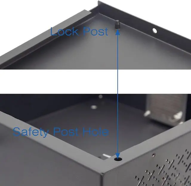 Alt view image 5 of 6 - 15 x 15 x 5 Inches DVR Lock Box, NVR Security Lockbox Enclosure Heavy Duty 16 Gauge with AC Fan, Great Electonics Lock Box For Home, Schools, Classrooms, And Any Public Place
