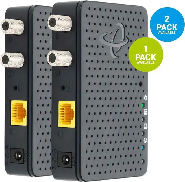 Alt view image 6 of 6 - Bonded MoCA 2.5 Adapter (2-Pack) | 1 Gbps Ethernet, 2.5 Gbps Over existing Coax Cable | Ideal Backbone for Mesh WiFi, Streaming and Gaming | 2 HTEM4 Adapters in Kit