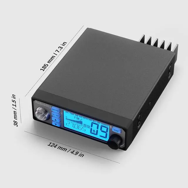 Alt view image 6 of 6 - Radioddity CB-500 CB Radio Mobile Transceiver with Noise Reduction, AM FM, 4W Power Output, Instant Emergency Channel 9/19, Support PA System, and 7 Color Backlit Display, for Truckers