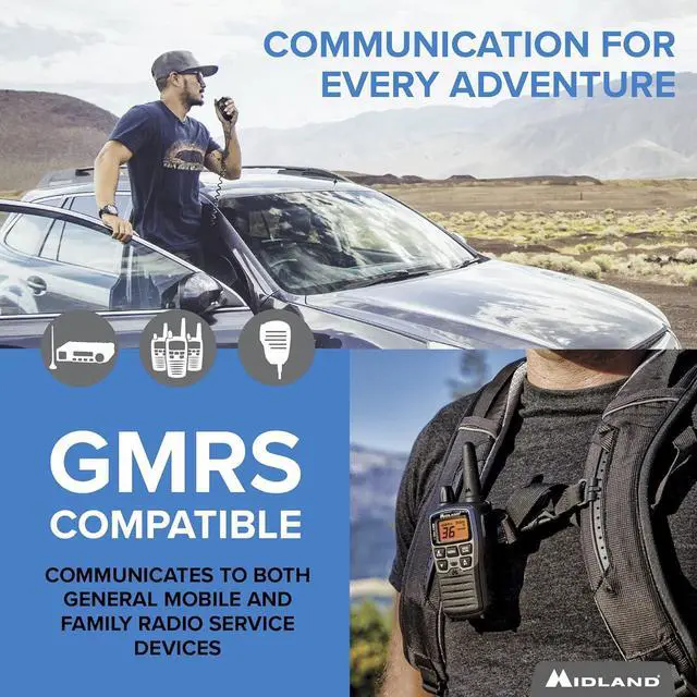 Alt view image 5 of 7 - MXT275 MicroMobile® GMRS Radio  15 watts Two-Way Radio with Integrated Control Microphone  Overland Caravanning Tractors  Detachable External Magnetic Mount Antenna - 8 Repeater Channels