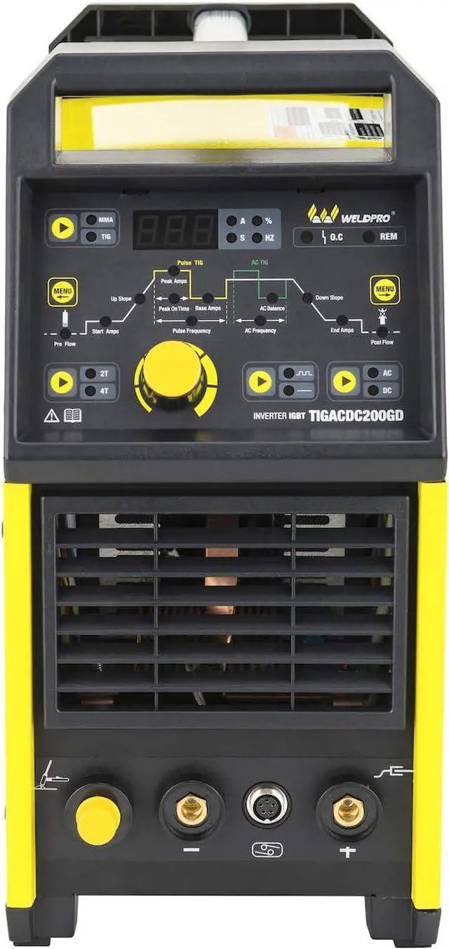 Alt view image 3 of 7 - Weldpro Digital TIG 200GD AC DC 200 Amp Tig/Stick Welder with Pulse CK 17 Worldwide Superflex Torch 3 Year Warranty Dual Voltage 220V/110V welding machine