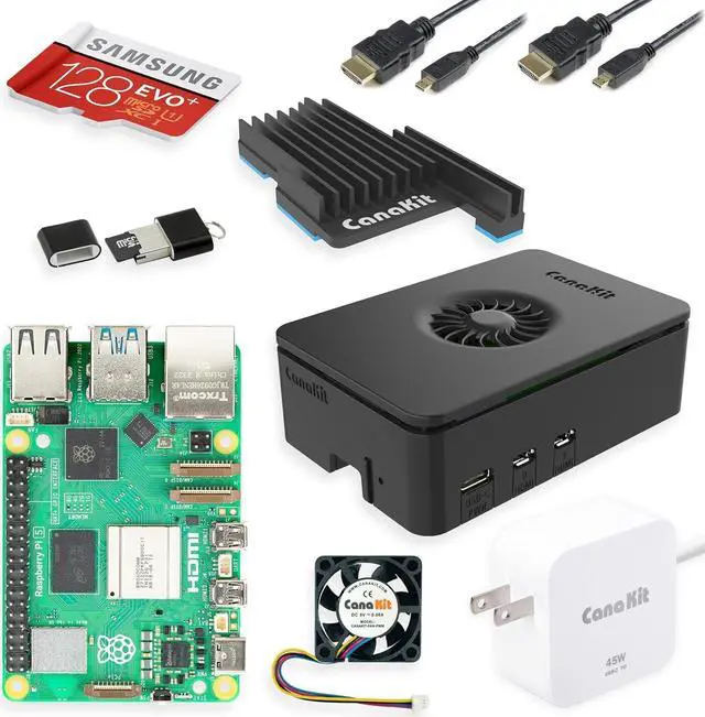 Main image of Raspberry Pi 5 Starter Kit PRO - Turbine Black (128GB Edition) (8GB RAM)