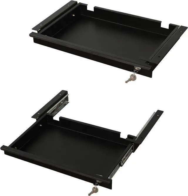 Alt view image 2 of 6 - Pull-Out Desk Drawer - Office Storage Organizer Mounts Easily, Space-Saving Slide-Out drawer for Under Desk (24.4 in Internal Width)