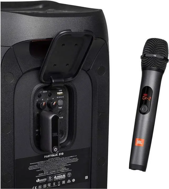 Alt view image 5 of 6 - Wireless Two Microphone System with Dual-Channel Receiver, Black