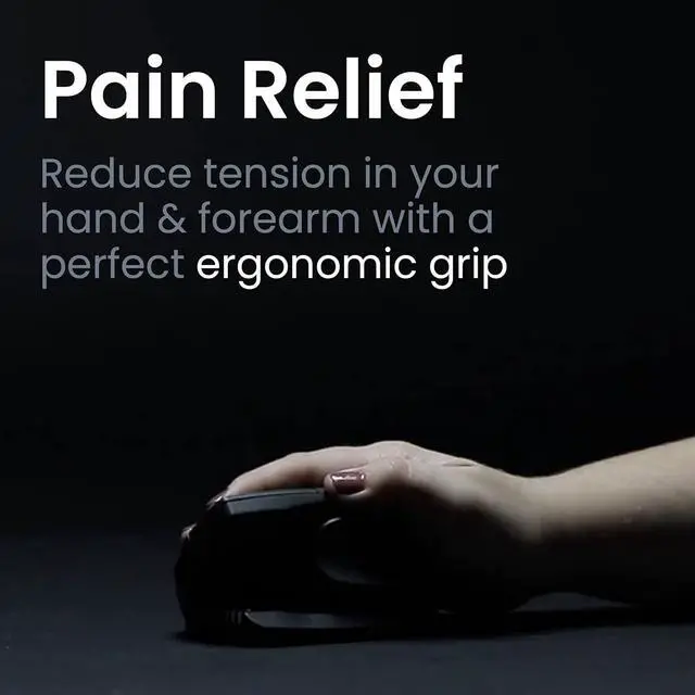 Alt view image 4 of 6 - Mouse Wireless - Wireless Ergonomic Mouse for Laptop and Desktop Computer Use - 2.4GHz Fully Adjustable Mouse - Mac & PC Compatible - (Left-Hand)