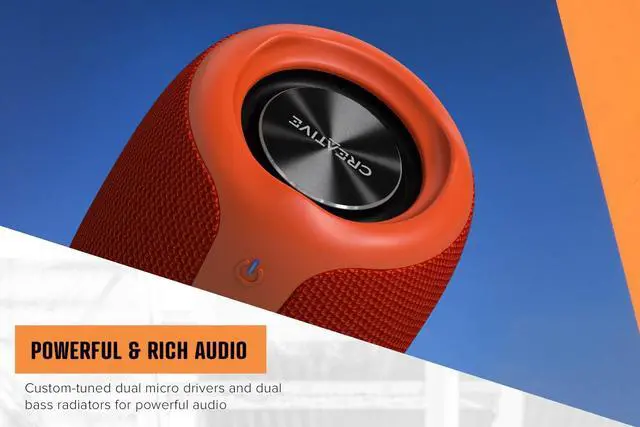 Alt view image 2 of 7 - Portable Bluetooth 5.0 Speaker, IPX7 Waterproof for Outdoors, Up to 10 Hours of Battery Life, with Siri and Google Assistant (Black)