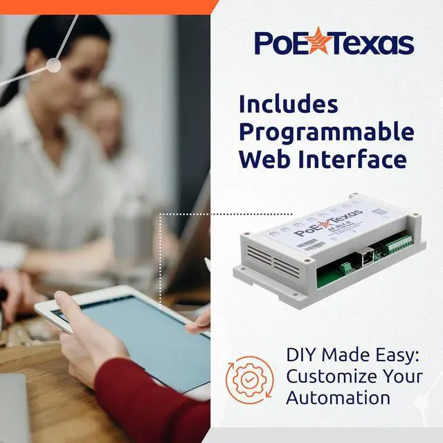 Alt view image 5 of 6 - PoE Texas 8 Channel PoE-Enabled Relay Controller - 8 Channel Output + 8 Channel Input Network PoE Powered Relay Module - DIY Easy to Program Smart Relay Switch - Office and Home Automation Hubs