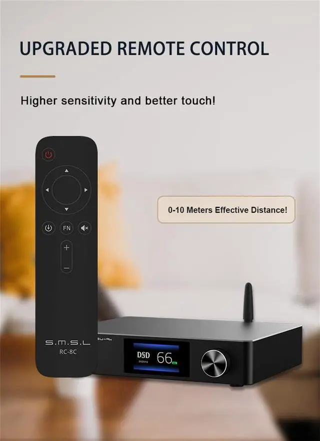 Alt view image 6 of 7 - S.M.S.L SU-9n ES9038PRO XMOS XU208 Bluetooth 5.0 SMSL DSD512 RCA/XLR LDAC APTX/HD Decoder High Resolution Audio DAC