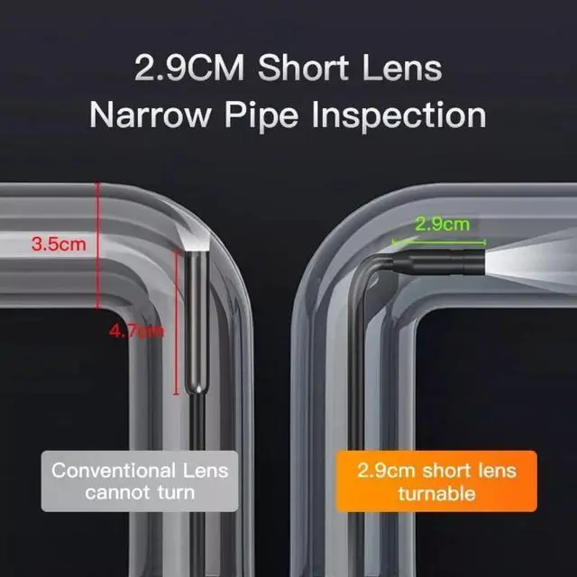 Alt view image 5 of 7 - Endoscope Inspection Camera 4.3 Inch Screen Industrial Waterproof 33Ft Snake