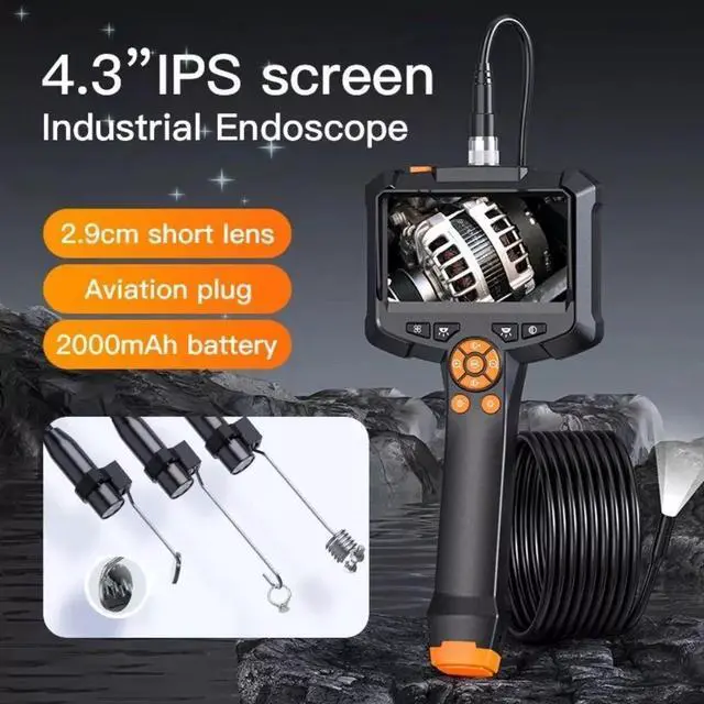 Alt view image 3 of 7 - Endoscope Inspection Camera 4.3 Inch Screen Industrial Waterproof 33Ft Snake