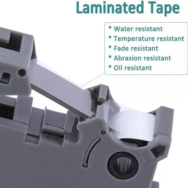 Alt view image 2 of 4 - 2PK TZe241 TZ241 3/4" Black on White tape 18mm For Br other P-Touch Label printer