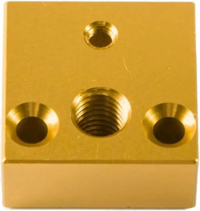 Alt view image 3 of 6 - 3D Printer Aluminum Heater Block with Stainless Steel Throat OEM Creality Ender