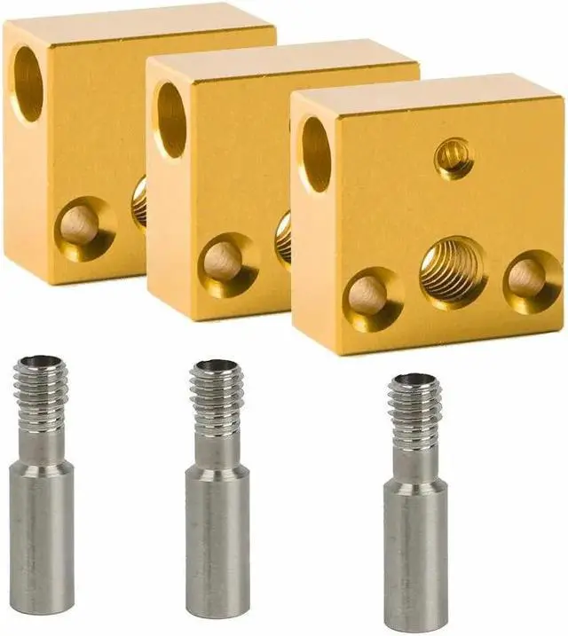 Main image of 3D Printer Aluminum Heater Block with Stainless Steel Throat OEM Creality Ender