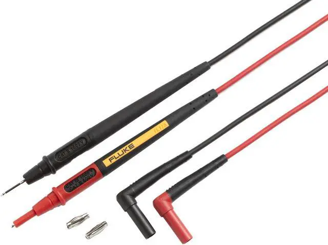 Main image of Fluke TL175E TwistGuard Double Insulated Silicone Test Lead Set with Removable 4mm Lantern Tips, 2mm Diameter Probe Tips