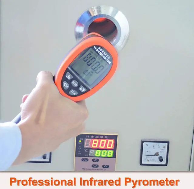 Alt view image 3 of 7 - BT-1500 Pyrometer 30:1 Industrial Laser Thermometer Gun, -58 to 2732 Non Contact High Temp Infrared Thermometer Digital IR Temperature Gauge Orange(NOT for Human Temp Test)