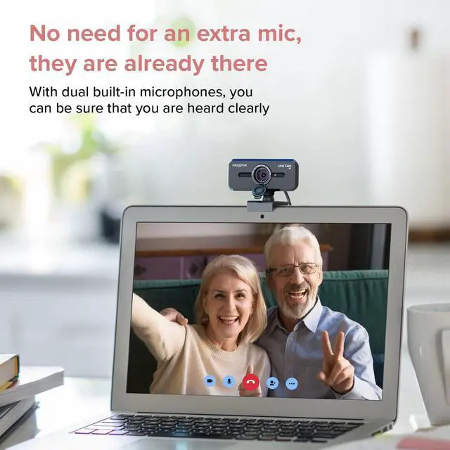 Alt view image 4 of 7 - Cam Sync V3 2K QHD USB Webcam with 4X Digital Zoom (4 Zoom Modes from Wide Angle to Narrow Portrait View), Privacy Lens, 2 Mics, for PC and Mac