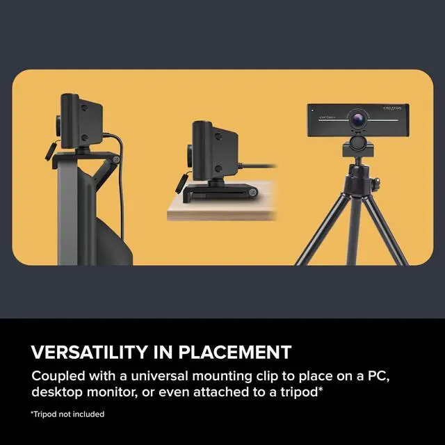 Alt view image 2 of 6 - Cam Sync 4K UHD USB Webcam with Backlight Compensation, Up to 40 FPS, 95° Wide-Angle Lens, Privacy Lens, Built-in Mics, Plug & Play for PC and Mac