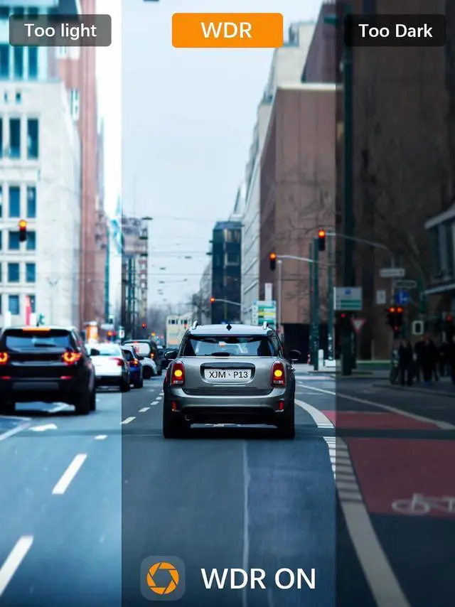 Alt view image 2 of 7 - Dash Cam WiFi FHD 1080P Car Camera, Front Dash Camera for Cars, Mini Dashcams for Cars with Night Vision, 24 Hours Parking Mode, WDR, Loop Recording, G-Sensor, APP, Support 128GB Max