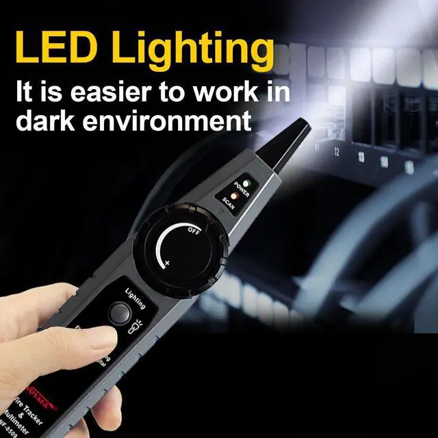 Alt view image 7 of 7 - Network Cable Tester with Multimeter Tester, RJ45 CAT5 CAT6 Ethernet Cable Tester Port Flashing, NCV Anti-Burn AC DC Voltmeter POE Tester, Anti-Jamming TDR Network Tester Cable Toner