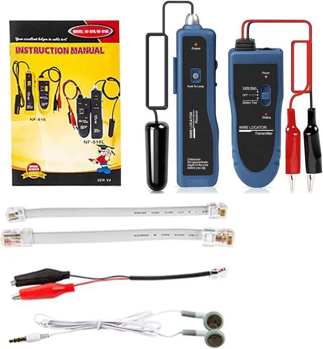 Alt view image 3 of 7 - Underground Cable Locator, Electrical Wire Tracer, Rechargeable Underground Wire Locator for Pet Fence Buried Sprinkler Valve, Cable Tester for Locating Irrigation Tone Generator Kit Probe