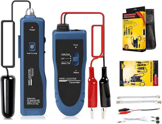 Alt view image 5 of 7 - Underground Cable Locator, Electrical Wire Tracer, Rechargeable Underground Wire Locator for Pet Fence Buried Sprinkler Valve, Cable Tester for Locating Irrigation Tone Generator Kit Probe