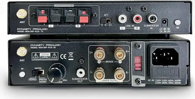 Alt view image 2 of 3 - WSA-5RP-PLUS Wireless Surround Sound Rear Speakers Kit with 2 x 100W Amplifier Built-in (Metal Chassis Design)