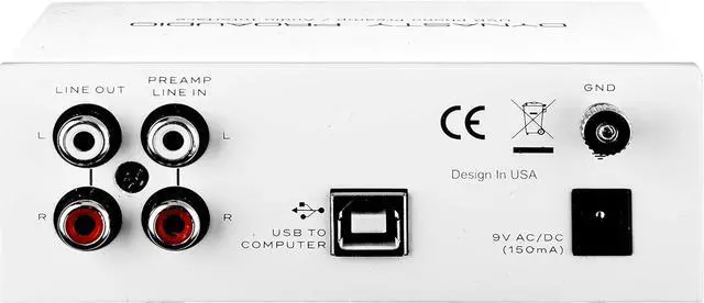 Alt view image 2 of 5 - UA2D USB Phono Preamp for Turntable, Preamp with RIAA Equalized Low Noise Moving Magnet A/D Converter (Power Adaptor & USB Cable Included)