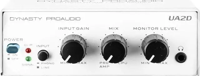 Main image of UA2D USB Phono Preamp for Turntable, Preamp with RIAA Equalized Low Noise Moving Magnet A/D Converter (Power Adaptor & USB Cable Included)