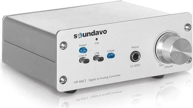 Alt view image 2 of 5 - Digital to Analog Converter/Headphone Preamp DAC with S/PDIF, Line, USB Input for PC/Laptop
