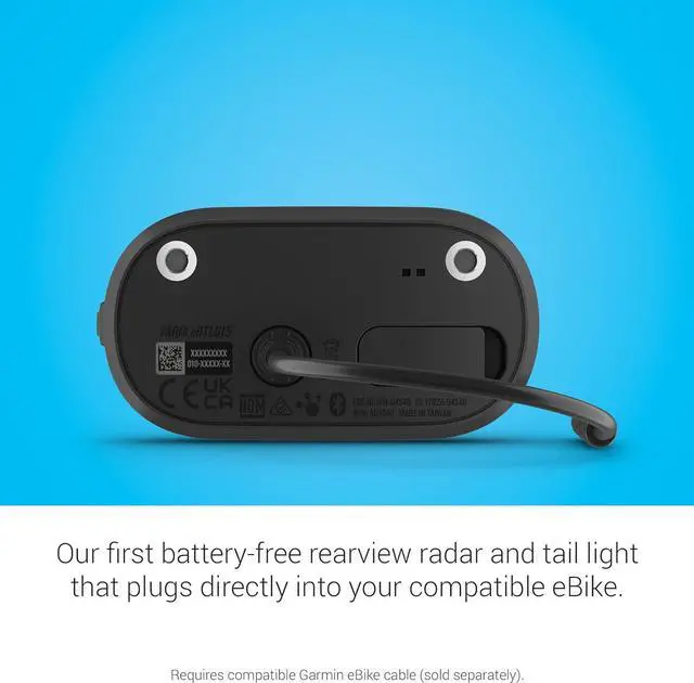 Alt view image 3 of 6 - Garmin Varia eRTL615, Rearview Radar and Tail Light, Powered by Your Compatible eBike, Visibility up to 1 Mile Away