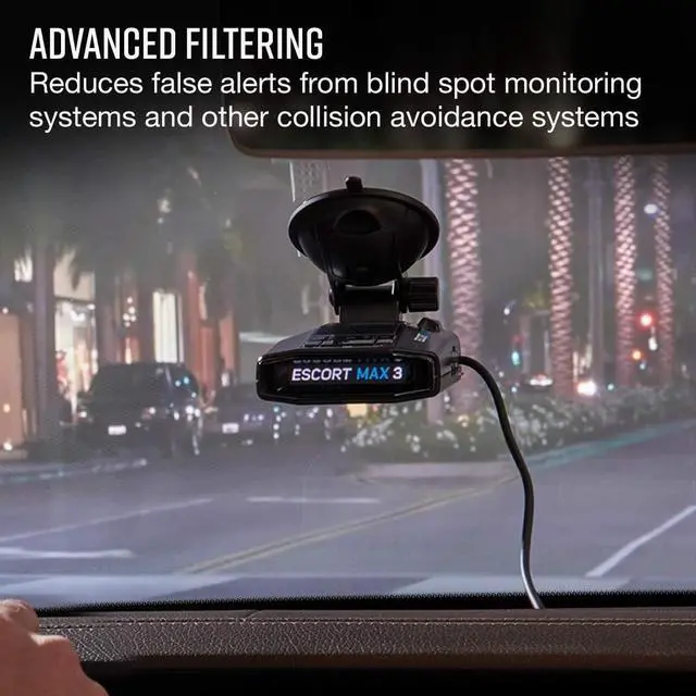 Alt view image 5 of 7 - ESCORT MAX 3 Laser Radar Detector - Bluetooth Connectivity, Premium Range, Advanced Filtering, AutoLearn Technology, Voice Alerts, OLED Display, Escort Live App