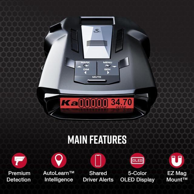 Alt view image 2 of 7 - Cobra RAD 700i Laser Radar Detector with Premium Detection, AutoLearn Intelligence, Advanced Filtering, Drive Smarter App, Laser Eye Front/Rear Detection - Black