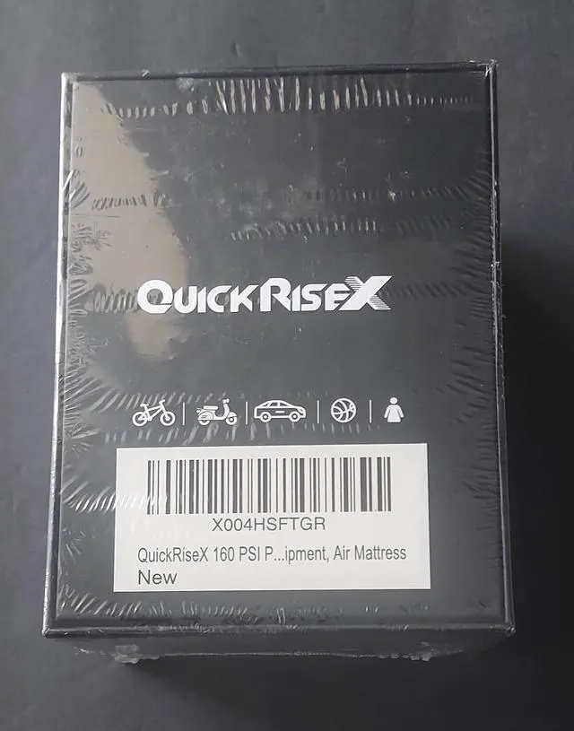 Alt view image 2 of 4 - Portable Air Compressor Pump 160 PSI, Rechargeable, Stainless Steel Body, for Car & Bike Tires
