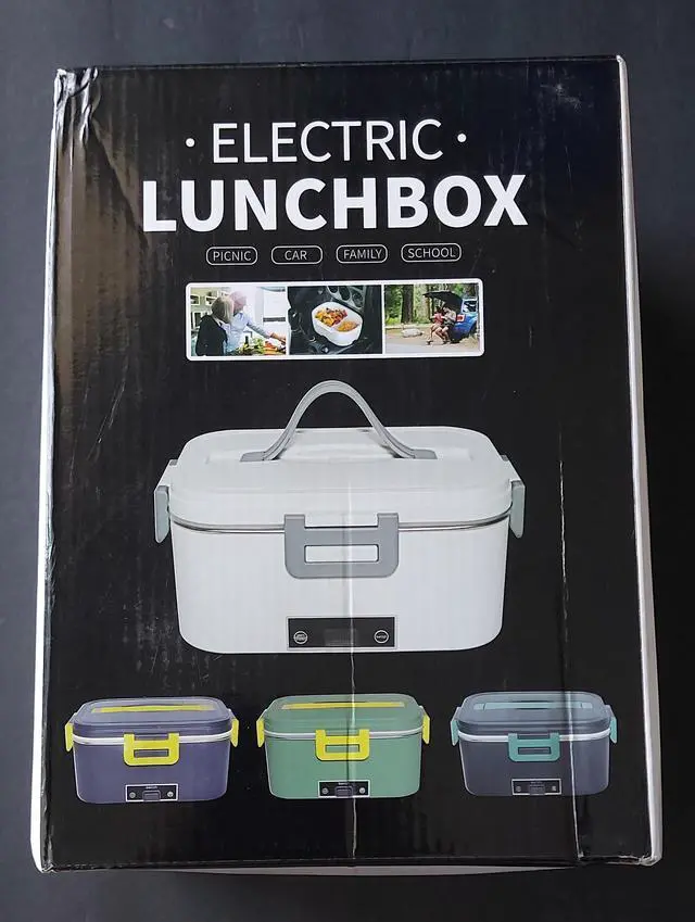 Alt view image 2 of 7 - 100W Electric Lunch Box Food Heater 1.8L Portable Food Warmer for Car Truck Home