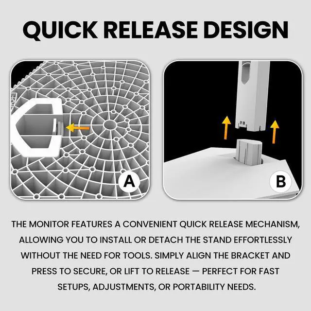 Alt view image 4 of 14 - CRUA 27 White 4K UHD Monitor  IPS Panel, 3840×2160 Resolution, 60Hz Refresh, 120% sRGB Wide Color, FreeSync, USB Type-C, HDMI & DP, Eye-Care Tech, VESA Mountable for Work, Streaming & Home Office