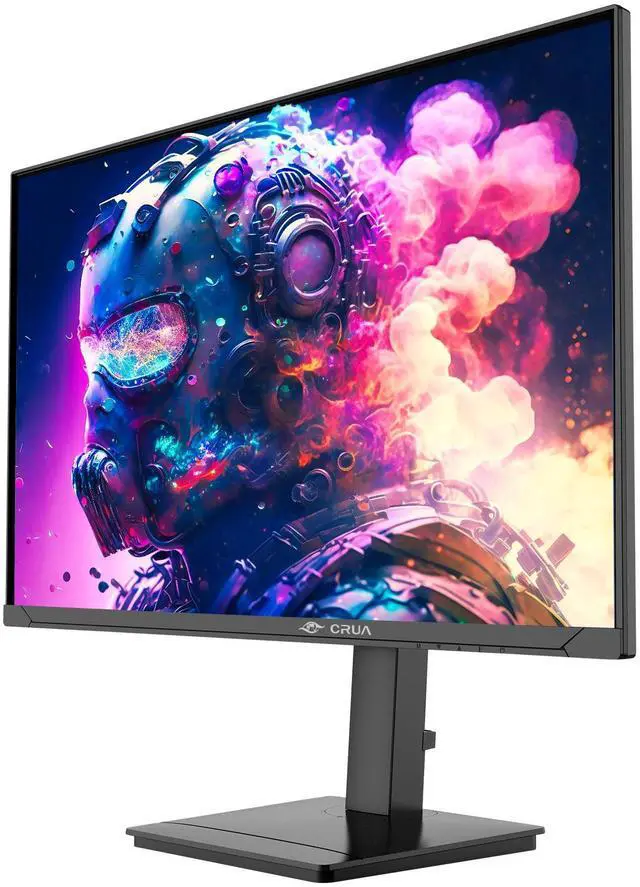 Alt view image 2 of 14 - CRUA 27 4K UHD IPS Gaming & Design Monitor  Dual Mode 4K 144Hz or FHD 300Hz, 120% sRGB Wide Color, FreeSync, Vertical/Rotating Stand, HDMI 2.1 & DP 1.4, Built-in Speakers, VESA Mount  Black