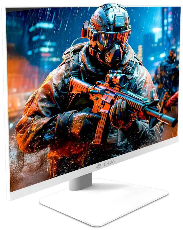 Alt view image 2 of 7 - CRUA 27 Inch Gaming Monitor 360HZ, 2K QHD 2560x1440 IPS Panel White Computer Monitors with Built in Speakers, Support AMD FreeSync, 120% sRGB, Blue Light Filter, DP1.4 & HDMI2.1, Wall Mountable