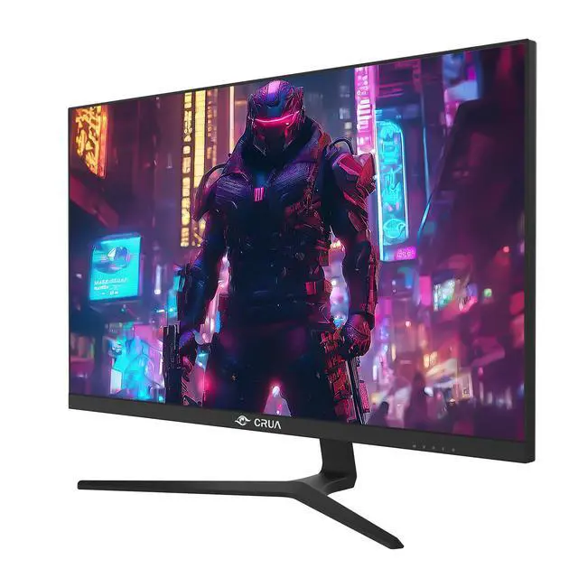 Alt view image 2 of 7 - CRUA 27" Gaming Monitor, QHD 2560×1440 120Hz IPS Computer Monitor, 120% sRGB, AMD FreeSync, HDMI 2.0 & DisplayPort 1.2, Low Blue Light, Frameless PC Monitor, Tilt Adjustable, Wall Mount, Black