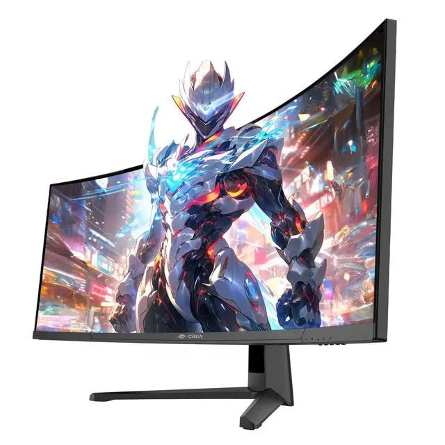 Alt view image 2 of 7 - CRUA 45" DQHD 240Hz Curved Gaming Monitor, 5120x1440 32:9 Ultrawide Monitor, 1500R VA, 120% sRGB, FreeSync, Built-in Speakers, HDMI 2.1, DP 1.4, 100x100mm Wall Mount, Black