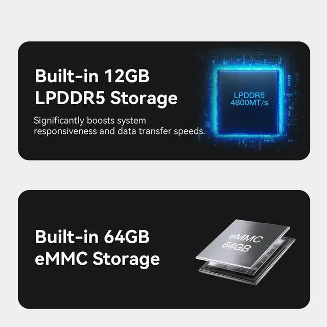Alt view image 5 of 7 - Beelink ME Mini PC, Desktop NAS Intel N150 12G LPDDR5 64G EMMC, 2TB M.2 PCIe 3.0x2 SSD, 6 x M.2 SSD Slots, Dual 2.5G LAN/File Server/NAS Storage