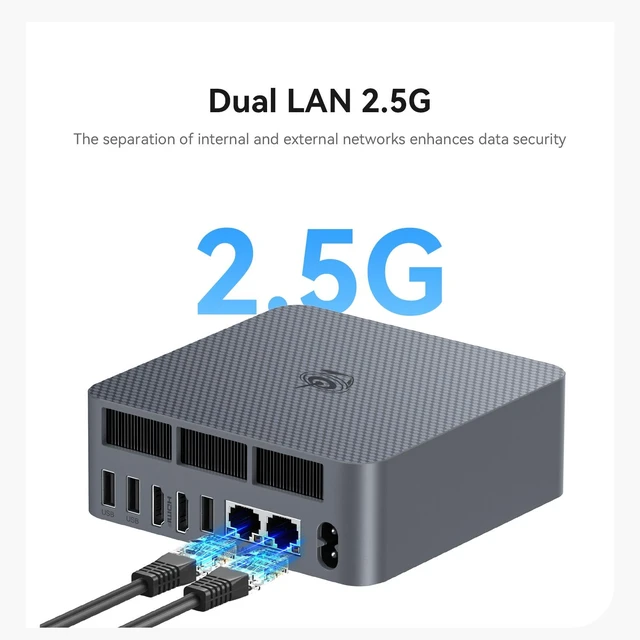 Alt view image 5 of 7 - Beelink EQi13 Mini PC, Intel 13420H 8C/12T(Up to 4.6GHz), 16GB DDR4 500G PCIe4.0 SSD,Support Dual 4K 60Hz Display,Wifi6,Bluetooth5.4,Business Office Mini PC