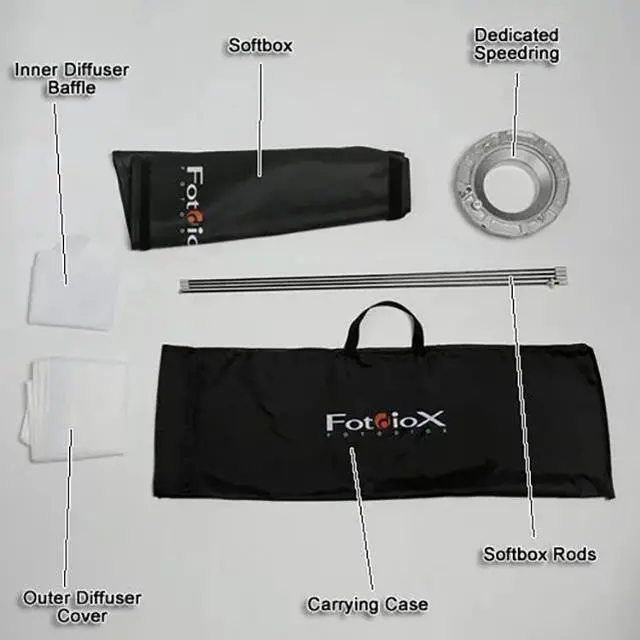 Alt view image 6 of 6 - Fotodiox Pro 32x48in (80x120cm) Softbox with Speedring for Photogenic, Norman ML, and Compatible - Standard Softbox with Silver Reflective Interior with