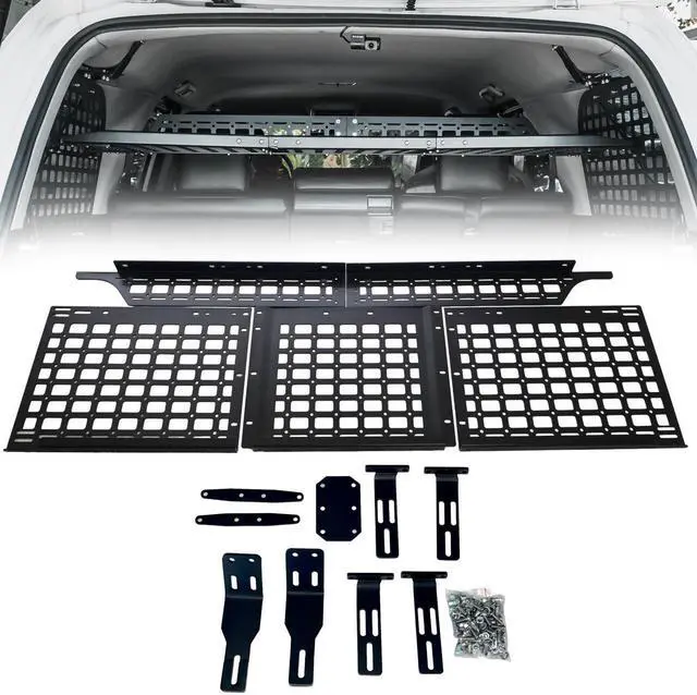 Alt view image 3 of 7 - BAKOD MOLLE Storage Window Shelf Set Panel for 2010-2023 Toyota 4Runner Black MSW100 MSPS100